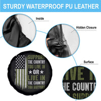 Social Justice Spare Tire Cover Support The Country You Live In American Flag - Wonder Print Shop
