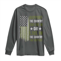 Social Justice Long Sleeve Shirt Support The Country You Live In American Flag - Wonder Print Shop