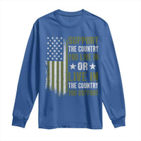 Social Justice Long Sleeve Shirt Support The Country You Live In American Flag - Wonder Print Shop