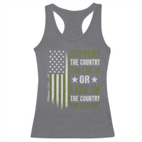 Social Justice Racerback Tank Top Support The Country You Live In American Flag - Wonder Print Shop