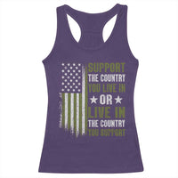 Social Justice Racerback Tank Top Support The Country You Live In American Flag - Wonder Print Shop