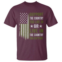 Social Justice T Shirt Support The Country You Live In American Flag - Wonder Print Shop