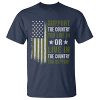Social Justice T Shirt Support The Country You Live In American Flag - Wonder Print Shop