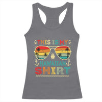 This Is My Hawaiian Racerback Tank Top Tropical Luau Costume Party Hawaii - Wonder Print Shop