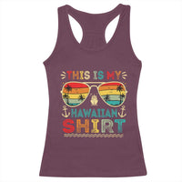 This Is My Hawaiian Racerback Tank Top Tropical Luau Costume Party Hawaii - Wonder Print Shop