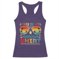 This Is My Hawaiian Racerback Tank Top Tropical Luau Costume Party Hawaii - Wonder Print Shop