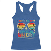 This Is My Hawaiian Racerback Tank Top Tropical Luau Costume Party Hawaii - Wonder Print Shop