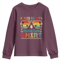 This Is My Hawaiian Youth Sweatshirt Tropical Luau Costume Party Hawaii - Wonder Print Shop
