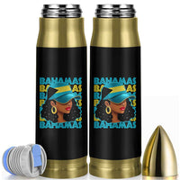 Bahamian Girl Bullet Tumbler Melanin Afro Messy Bun Black Woman Bahamas Flag - Wonder Print Shop