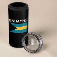 Bahamas Flag 4 in 1 Can Cooler Tumbler Retro Vintage Bahamian Gifts - Wonder Print Shop