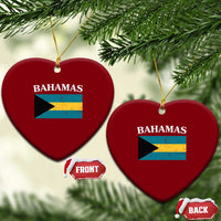 Bahamas Flag Ceramic Ornament Retro Vintage Bahamian Gifts - Wonder Print Shop