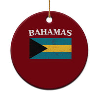 Bahamas Flag Ceramic Ornament Retro Vintage Bahamian Gifts - Wonder Print Shop