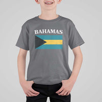 Bahamas Flag T Shirt For Kid Retro Vintage Bahamian Gifts - Wonder Print Shop