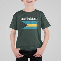 Bahamas Flag T Shirt For Kid Retro Vintage Bahamian Gifts - Wonder Print Shop