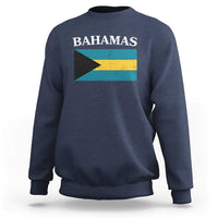 Bahamas Flag Sweatshirt Retro Vintage Bahamian Gifts - Wonder Print Shop