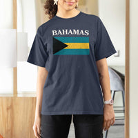 Bahamas Flag T Shirt For Women Retro Vintage Bahamian Gifts - Wonder Print Shop