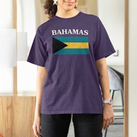 Bahamas Flag T Shirt For Women Retro Vintage Bahamian Gifts - Wonder Print Shop
