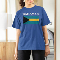 Bahamas Flag T Shirt For Women Retro Vintage Bahamian Gifts - Wonder Print Shop