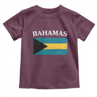 Bahamas Flag Toddler T Shirt Retro Vintage Bahamian Gifts - Wonder Print Shop