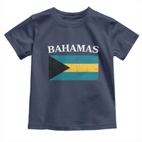 Bahamas Flag Toddler T Shirt Retro Vintage Bahamian Gifts - Wonder Print Shop