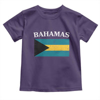 Bahamas Flag Toddler T Shirt Retro Vintage Bahamian Gifts - Wonder Print Shop
