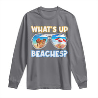 Bahamas Swimming Pigs Long Sleeve Shirt Pig Swim Caribbean Beach Summer Vacation - Wonder Print Shop