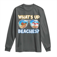 Bahamas Swimming Pigs Long Sleeve Shirt Pig Swim Caribbean Beach Summer Vacation - Wonder Print Shop