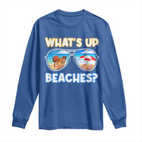 Bahamas Swimming Pigs Long Sleeve Shirt Pig Swim Caribbean Beach Summer Vacation - Wonder Print Shop