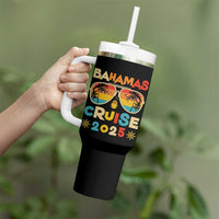 Bahamas Cruise Tumbler With Handle Cruisin Together Matching Family Cruise 2025 - Wonder Print Shop