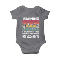 Funny Cruise Baby Onesie Warning I Bought The Drink Package Retro Vintage - Wonder Print Shop