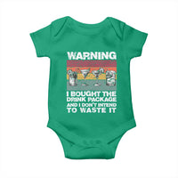 Funny Cruise Baby Onesie Warning I Bought The Drink Package Retro Vintage - Wonder Print Shop