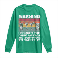 Funny Cruise Long Sleeve Shirt Warning I Bought The Drink Package Retro Vintage - Wonder Print Shop