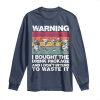 Funny Cruise Long Sleeve Shirt Warning I Bought The Drink Package Retro Vintage - Wonder Print Shop