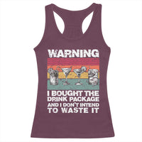 Funny Cruise Racerback Tank Top Warning I Bought The Drink Package Retro Vintage - Wonder Print Shop