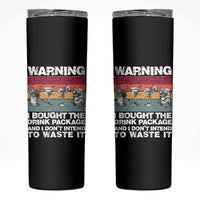 Funny Cruise Skinny Tumbler Warning I Bought The Drink Package Retro Vintage - Wonder Print Shop