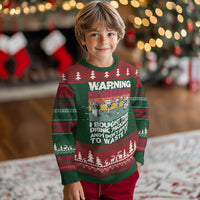 Funny Cruise Knitted Sweatshirt Warning I Bought The Drink Package Retro Vintage - Wonder Print Shop