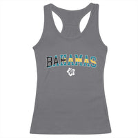 Bahamas Flag Racerback Tank Top Caribbean Hibiscus Flower Beach Summer Vacation - Wonder Print Shop