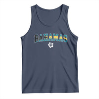 Bahamas Flag Tank Top Caribbean Hibiscus Flower Beach Summer Vacation - Wonder Print Shop