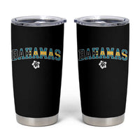 Bahamas Flag Tumbler Cup Caribbean Hibiscus Flower Beach Summer Vacation - Wonder Print Shop
