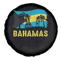 Bahamas Flag Spare Tire Cover Tropical Island Palm Trees Bahamian Gifts - Wonder Print Shop