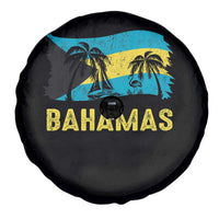 Bahamas Flag Spare Tire Cover Tropical Island Palm Trees Bahamian Gifts - Wonder Print Shop