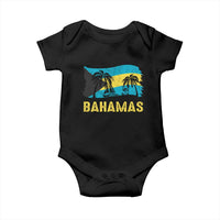 Bahamas Flag Baby Onesie Tropical Island Palm Trees Bahamian Gifts - Wonder Print Shop
