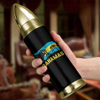 Bahamas Flag Bullet Tumbler Tropical Island Palm Trees Bahamian Gifts - Wonder Print Shop