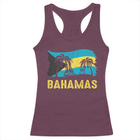 Bahamas Flag Racerback Tank Top Tropical Island Palm Trees Bahamian Gifts - Wonder Print Shop