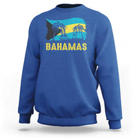 Bahamas Flag Sweatshirt Tropical Island Palm Trees Bahamian Gifts - Wonder Print Shop