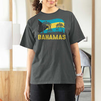 Bahamas Flag T Shirt For Women Tropical Island Palm Trees Bahamian Gifts - Wonder Print Shop