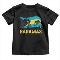 Bahamas Flag Toddler T Shirt Tropical Island Palm Trees Bahamian Gifts - Wonder Print Shop