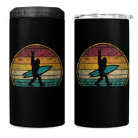 Vintage Bigfoot Surfing 4 in 1 Can Cooler Tumbler Sasquatch Beach Vacation Retro Surf Sun Shaka - Wonder Print Shop