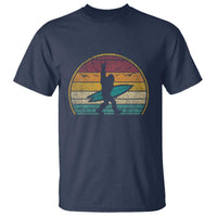 Vintage Bigfoot Surfing T Shirt Sasquatch Beach Vacation Retro Surf Sun Shaka - Wonder Print Shop
