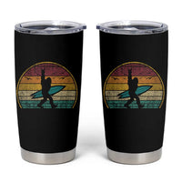 Vintage Bigfoot Surfing Tumbler Cup Sasquatch Beach Vacation Retro Surf Sun Shaka - Wonder Print Shop